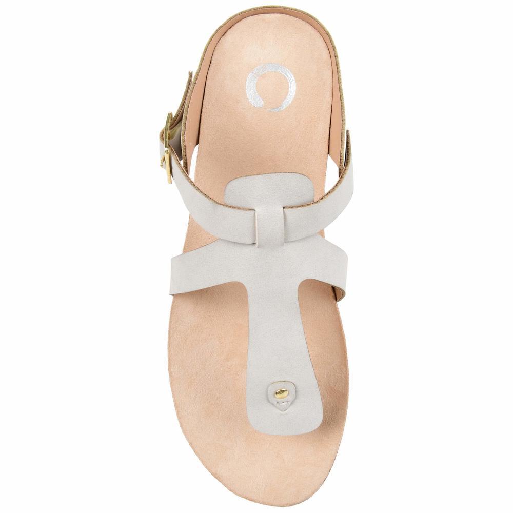 Journee Collection Womens Navara Sandal Grey 8 M - Picture 3 of 5